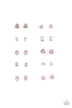 Load image into Gallery viewer, Pink Rhinestone Post Earrings - Paparazzi Starlet Shimmer Set
