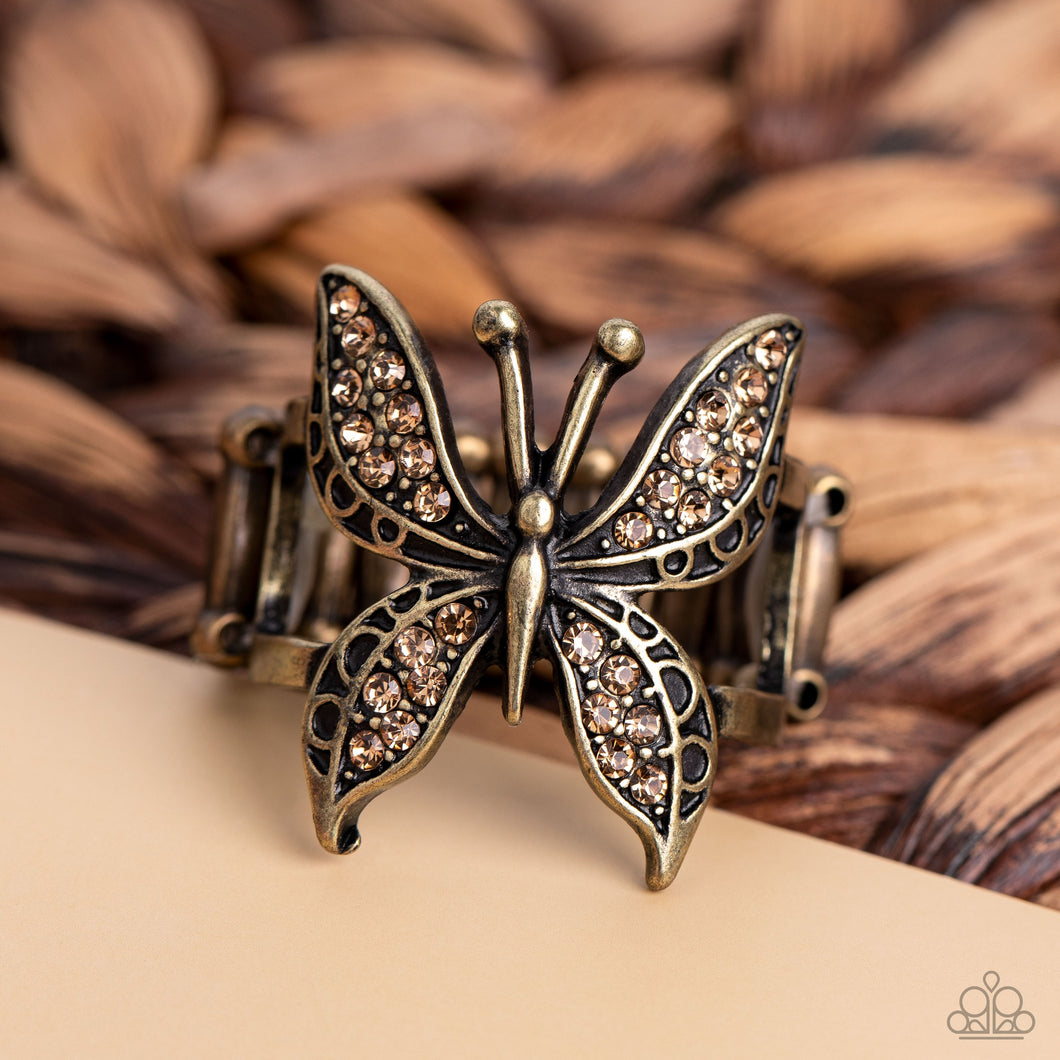 Blinged Out Butterfly - Brass