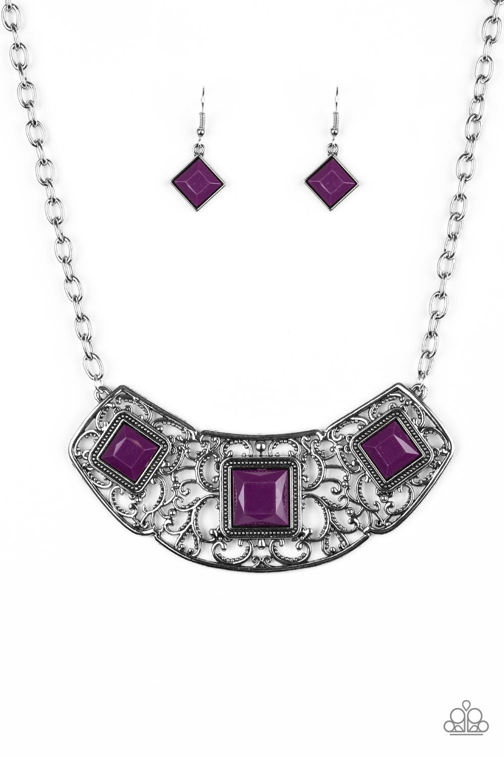 Feeling Inde-PENDANT - Purple - Paparazzi Necklace