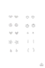 Load image into Gallery viewer, White Post Earrings - Paparazzi Starlet Shimmer Set
