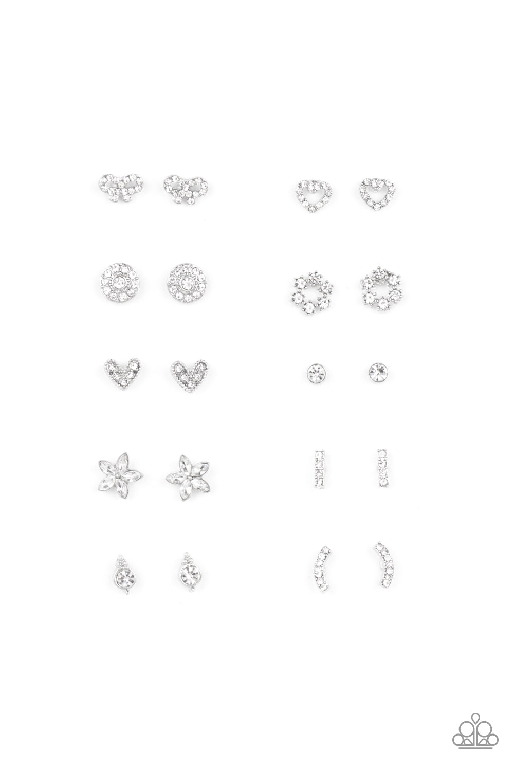 White Post Earrings - Paparazzi Starlet Shimmer Set