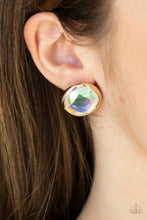 Load image into Gallery viewer, Gold Iridescent Postback Earrings
